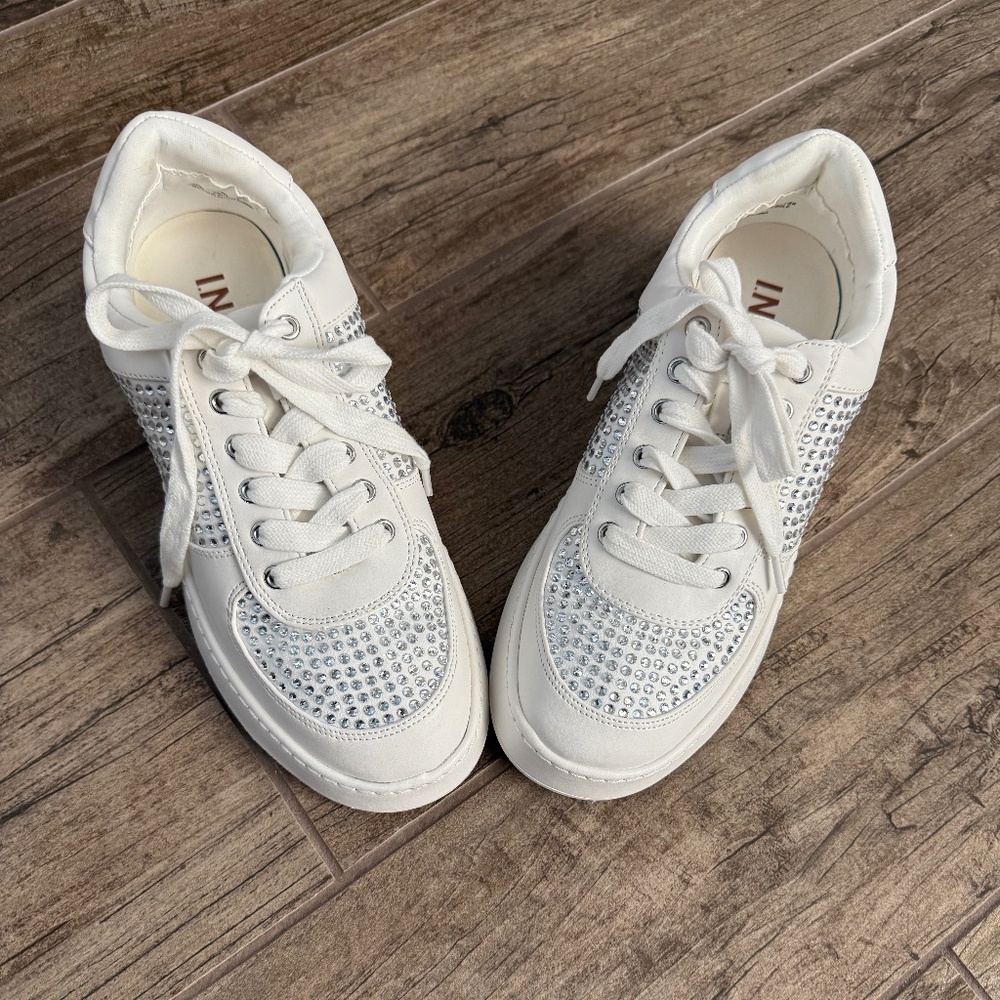 INC International Concepts Women's Rhinestone Embellished Low-top Sneakers